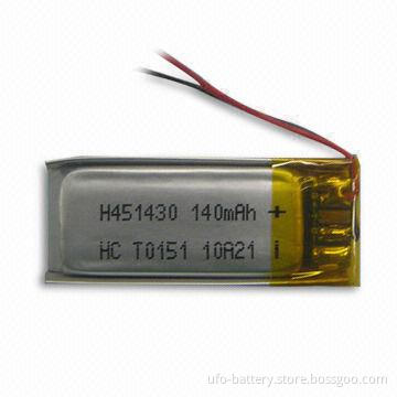 Rechargeable Lithium Polymer Battery with 3.7V Nominal Voltage and 50mAh Typical Capacity